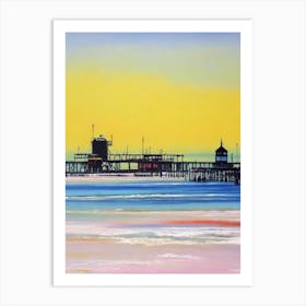 Southend On Sea Beach, Essex Bright Abstract Art Print