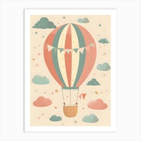 Hot Air Balloon Kids and Nursery 2 Art Print