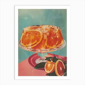 Orange Jelly Retro Collage 1 Art Print