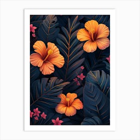 Seamless Tropical Pattern Art Print