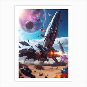 Space Battles Art Print