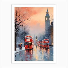 Dreamy Winter Painting London United Kingdom 1 Art Print