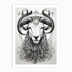 Ram Ink Art Art Print