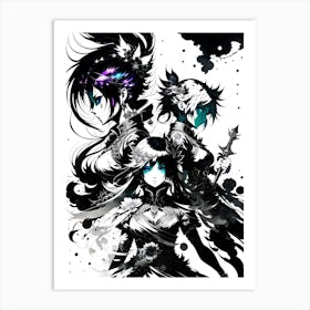 Anime Art, Person, Person, Person, Person Art Print