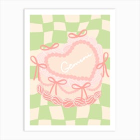 Gemini Coquette Cake Art Print