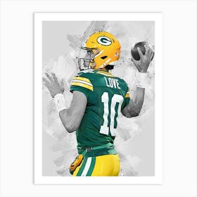 Jordan Love Green Bay Packers Art Print