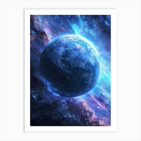 Earth In Space 3 Art Print