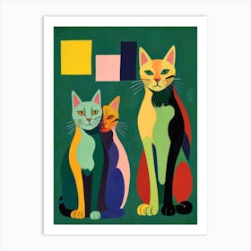 Three Cats 2 Art Print