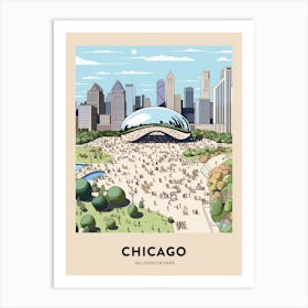 Millennium Park 8 Chicago Travel Poster Art Print