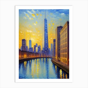 Chicago Skyline 2 Art Print