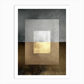 Geometric art with gold 5 Art Print