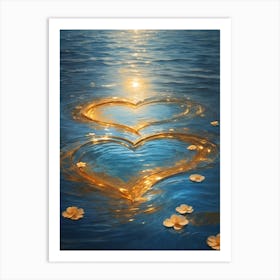 Two Hearts In Water Print Art Print