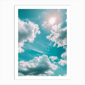 Blue Sky With Clouds 6 Art Print