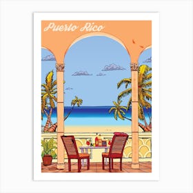 Puerto Rico, Coast Under The Arch Art Print