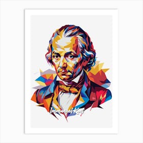 Immanuel Kant 01 Portrait WPAP Pop Art Art Print