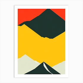 Gran Paradiso National Park Italy Retro Two Tone Art Print