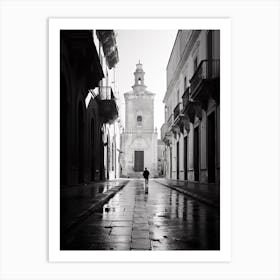 Lecce, Italy,  Black And White Analogue Photography  3 Art Print