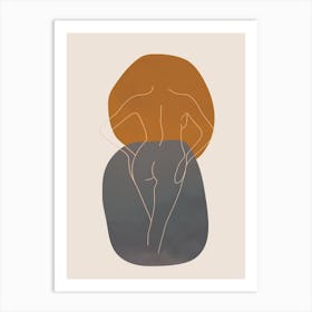 Line Female Figure 82 Art Print