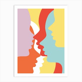 Colorful Faces Art Print