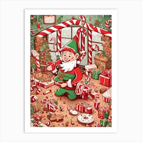 Christmas Elf Art Print