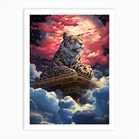 Tiger In The Clouds Art Print