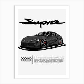 Toyota Supra MK V Art Print