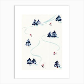 Skiiers Art Print