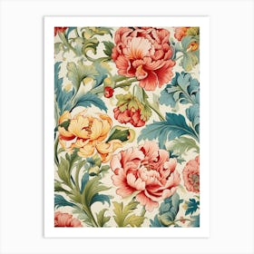 Floral Wallpaper 374 Art Print