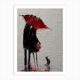 Red umbrella 1 Art Print