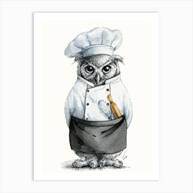 Baker Owl Art Print