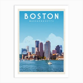 Boston Massachusetts Travel Poster Art Print