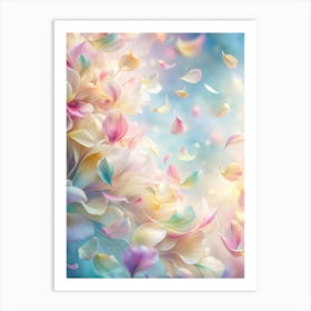 Abstract Flower Background Art Print