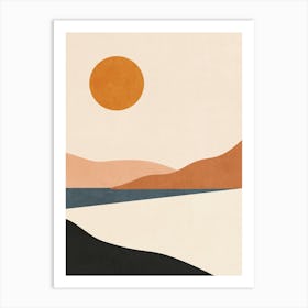 MinimalistSunrise Art Print