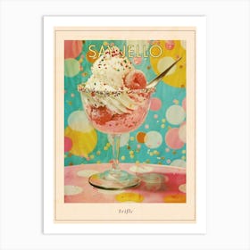 Kitsch Trifle Jelly Retro Collage 3 Poster Art Print