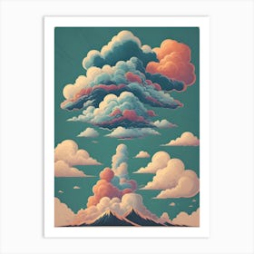 Clouds And Mountains Art Print