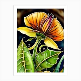 Stained Glass Flower Art Print