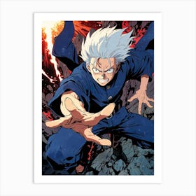 Satoru Gojo Jujutsu Kaisen Anime Manga 3 Art Print