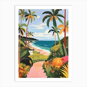 Bathsheba Beach, Barbados, Matisse And Rousseau Style 1 Art Print