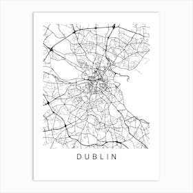 Dublin Map Art Print