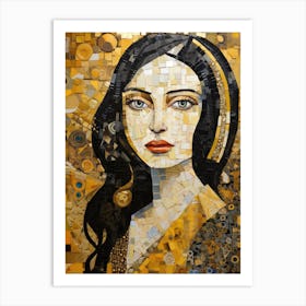 Mosaic Of A Woman 4 Art Print