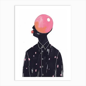 Pink Polka Dots 1 Art Print