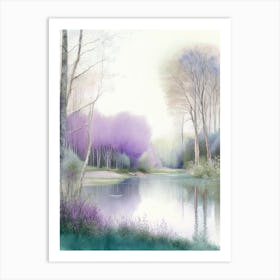 Bois Des Moutiers, 1, France Pastel Watercolour Art Print