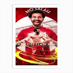 Mo Salah The Egyptian King canvas  Art Print