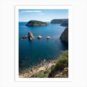 View at Cap Prim, cliffs and the blue Mediterranean Sea in Jávea Art Print