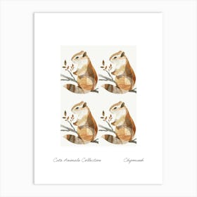 Cute Animals Collection Chipmunk 3 Art Print