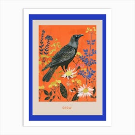 Spring Birds Poster Crow 1 Art Print