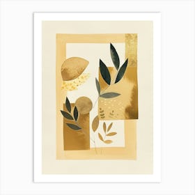 Gold Leaf Print 14 Art Print