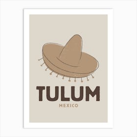 Tulum Mexico Neutral Print Art Print