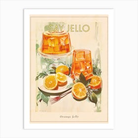 Retro Orange Jelly Vintage Cookbook Inspired 1 Poster Art Print