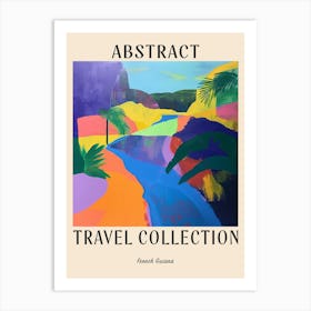 Abstract Travel Collection Poster French Guiana 1 Art Print